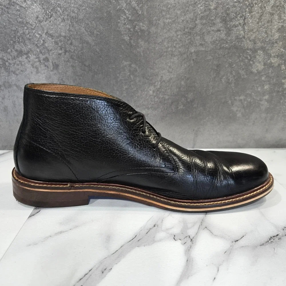 Cole Haan Barron Mens 9M Black Leather Chukka Desert Boots Ankle Lace Up Casual